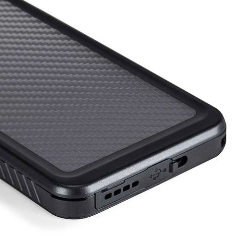 Silver Carbon Fiber Specialty Texture Material Galaxy S24 Plus Waterproof Case